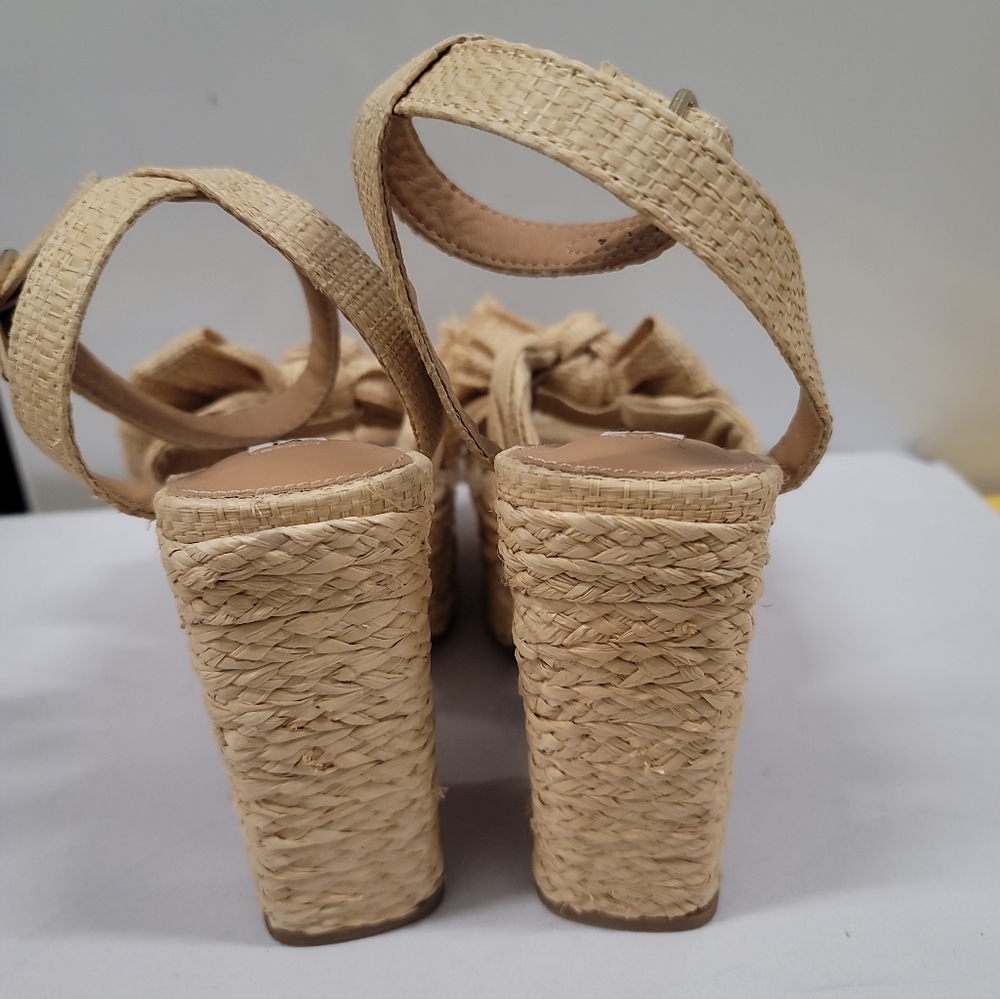Steve Madden Romey Natural Raffia Platform Sandals - Picture 6 of 10